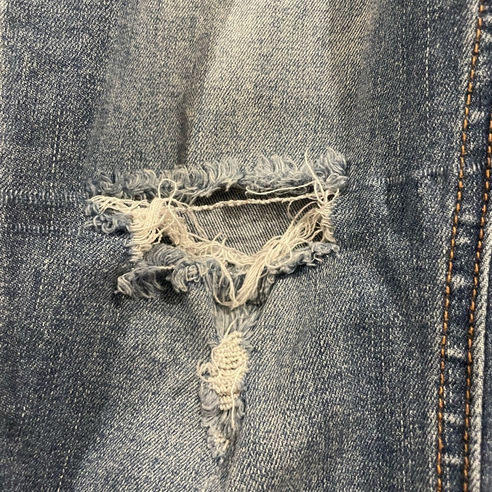 Free People Frayed Hem Distressed Skinny Jeans - Picture 5 of 8